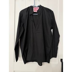 Mod’s Mahal cottage core oversized shift blouse in black sz Small new w tag